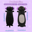 Cute Black Axolotl Long Plush, Premium Stuffed Pillow for Home Decor & Room DecorationLength 35.04 inches, Width 18.50 inches