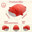 65cm Cute Chubby Fox Plush Pillow, Ultra-Soft Stuffed Animal Hugging Pillow for Kids & Adults, Home Decor & GiftLength 25.59 inches, Width 19.69 inches