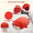 65cm Cute Chubby Fox Plush Pillow, Ultra-Soft Stuffed Animal Hugging Pillow for Kids & Adults, Home Decor & GiftLength 25.59 inches, Width 19.69 inches