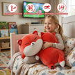 65cm Cute Chubby Fox Plush Pillow, Ultra-Soft Stuffed Animal Hugging Pillow for Kids & Adults, Home Decor & GiftLength 25.59 inches, Width 19.69 inches