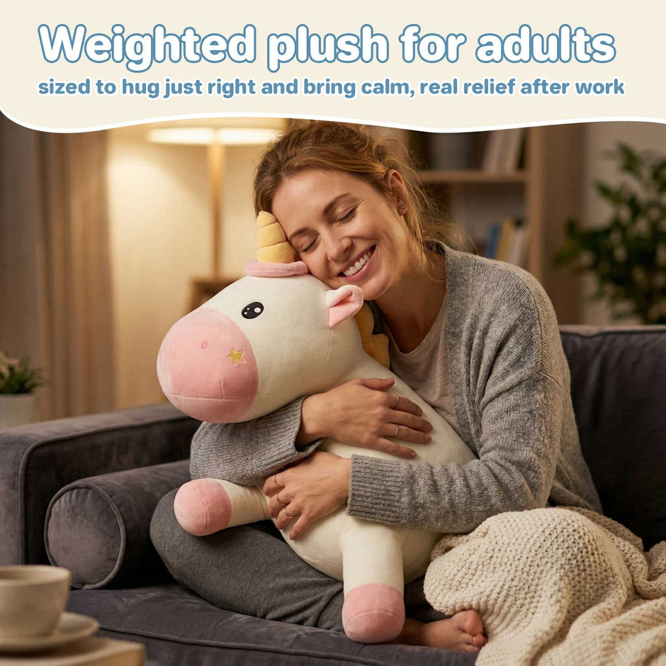 Small Size Unicorn Body Pillow, 0.62kg Fluffy Stuffed Toy for Sleeping & GiftLength 27.56 inches, Width 13.78 inches