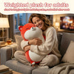 65cm Cute Chubby Fox Plush Pillow, Ultra-Soft Stuffed Animal Hugging Pillow for Kids & Adults, Home Decor & GiftLength 25.59 inches, Width 19.69 inches