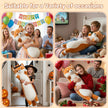 Length 37.80 inches, Width 11.81 inchesLong Shiba Inu Plush Body Pillow, Ultra-Soft Cuddly Stuffed Animal Hugging Pillow for Sleeping, Home Decor & Gift