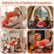 65cm Cute Chubby Fox Plush Pillow, Ultra-Soft Stuffed Animal Hugging Pillow for Kids & Adults, Home Decor & GiftLength 25.59 inches, Width 19.69 inches
