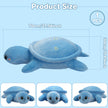 Adorable Blue Turtle Plush Toy - Perfect Pillow & Decor for Kids & AdultsLength 33.86 inches, Width 19.29 inches