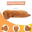 Giant Capybara Plush Pillow, Soft Long Body Stuffed Animal Hugging Pillow, Cute Sleeping Cushion Gift for Kids & AdultsLength 28.74 inches, Width 12.99 inches