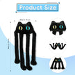 Adorable Long-Legged Black Cat Plush - Unique Cuddle BuddyLength 37.80 inches, Width 15.75 inches