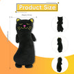 Giant Black Cat Plush Pillow, Soft Long Body Stuffed Animal Cute Kitten Hug Cushion for KidsLength 24.02 inches, Width 11.42 inches