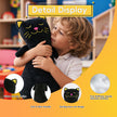 Giant Black Cat Plush Pillow, Soft Long Body Stuffed Animal Cute Kitten Hug Cushion for KidsLength 24.02 inches, Width 11.42 inches