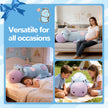 106cm Oversized Blue Cow Plush Toy, Super Soft Stuffed Animal Long Pillow, Cute Cuddle Cushion for Sleep, Birthday Gift for GirlsLength 41.73 inches, Width 22.05 inches